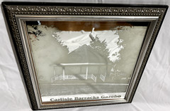 Framed Carlisle Barracks Gazebo Negative Image on Mirror Glass 14.5″x14.5″