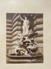Vienna 1897 Hofburg – Michaelerplatz – Brunnen «Die Macht zur See» Albumen