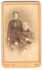 Photography Adolf Koch, Graz, Sackstrasse 31, elegant older couple