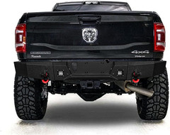 For 2010-2018 Ram 2500/3500 New Steel New Rear Bumper with Lights&D-Rings（Black