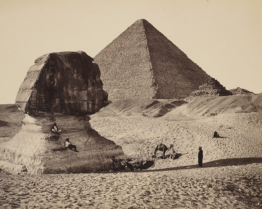 The Sphinx the Great Pyramid and two lesser Pyramid 8×10 Photograph Print 8″x10″