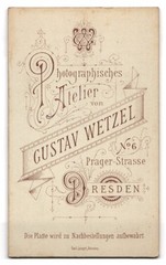 Photograph Gustav Wetzel, Dresden, Prager-Strasse, young man with melancholy