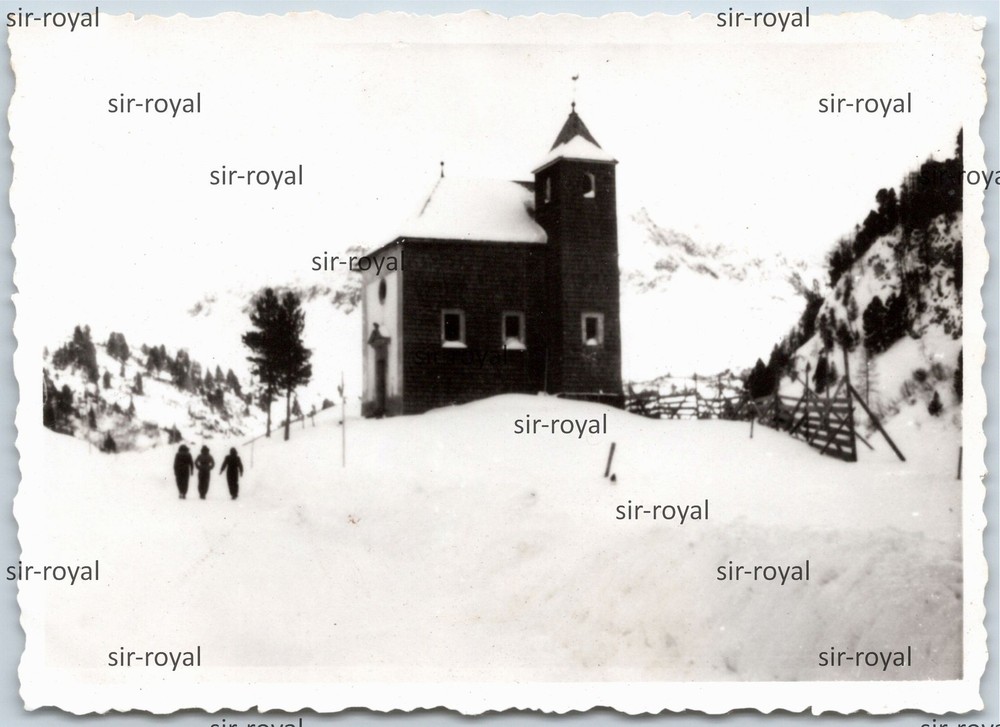 Obertauern 1949 – Chapel – Austria 1940s – Photo 9x6cm