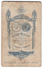 Photograph Detlef Mehlert, Garding, monogram of the photographer on address of the