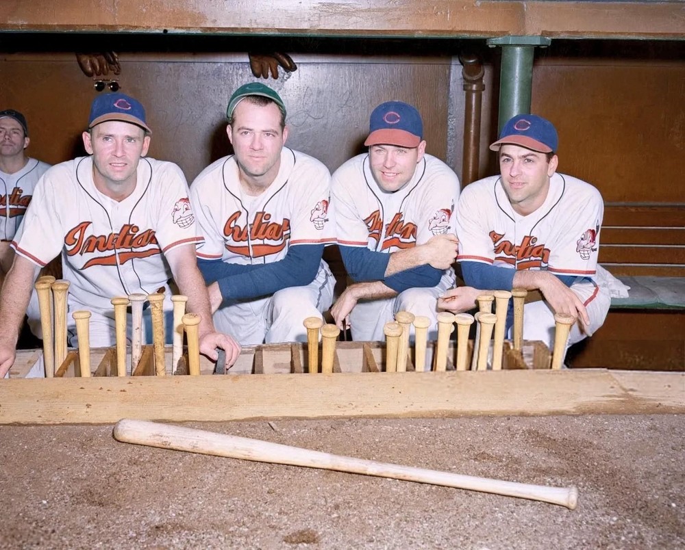 Joe Gordon-Mitchell-Keltner & Lou Boudreau 8×10 Colorized Print-FREE SHIPPING