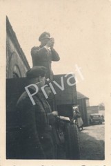 Photo WW II Wehrmacht Officers Lookout Quartier Przemyśl Poland Polska L1.72