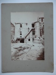 Orig. Vtg Early 1900s WAREHOUSE FIRE BUILDING w/ ICICILES FRONT & BACK