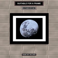 Moon Decor, 8×10 inch Print, 89 Percent Full Moon (Waxing Gibbous Phase) M5100