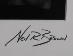 LARG NEIL R BROWN SIGNED LIMITED EDITION BLACK & WHITE PHOTO FOUNTAIN DE MEDICIS