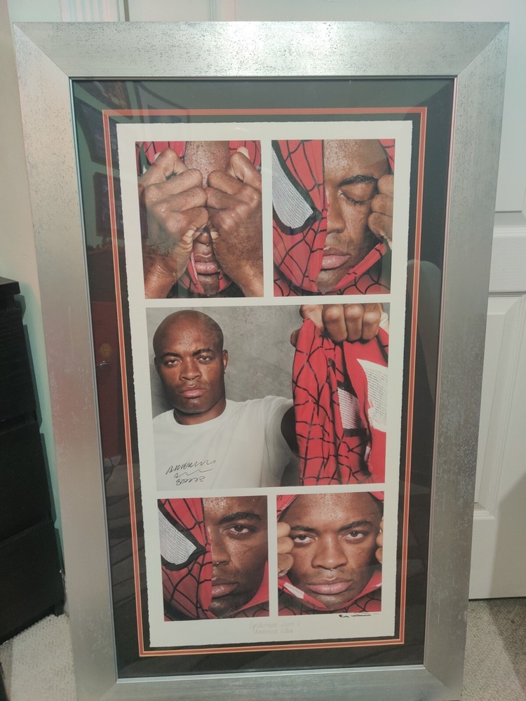Anderson Silva Autographed «Spiderman Lives» Fine Art By Eric Williams AP #3