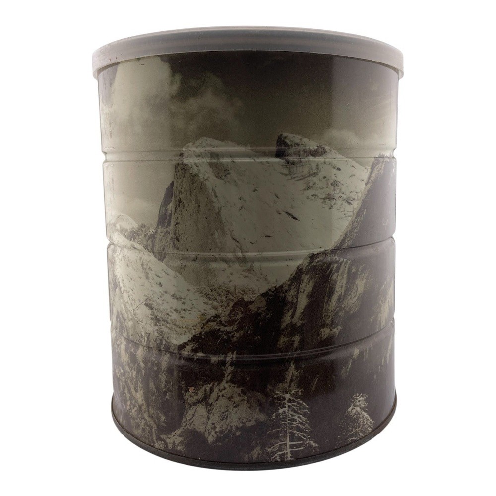 Vintage Ansel Adams ‘Winter Morning» Yosemite Valley Calif Hills Bros Coffee Can