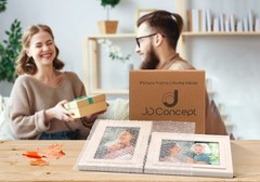 Vertical Horizontal Combo, Double 4×6 White Wood Art Picture Frame, Foldable …