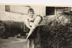 Photo 1959 boy boy 2 school entry sugar cone enrollment vintage G21