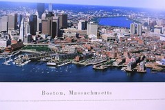 Boston Massachusetts Aerial Skyline – Unframed, Blakeway Panorama Print