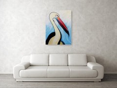 Pelican And The Sea 4 12″x16″ Fine Art Print, Bird Art
