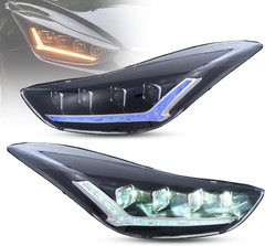 VLAND LED Headlights for 2011-2016 Hyundai Elantra | Startup Bule to White Dynam