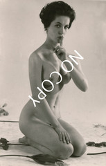 Photo pretty young woman nude art photographer unique around 1960 X176