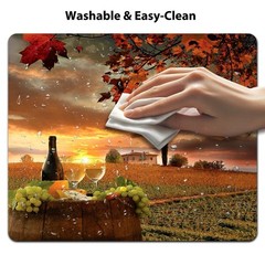 Winery Mouse Pad, White Wine Cask on Vineyard at Sunset in Chianti Tuscany It…