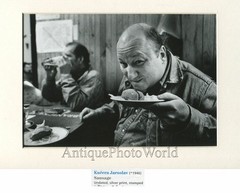 Czech restaurant man w food art photo Jaroslav Kucera