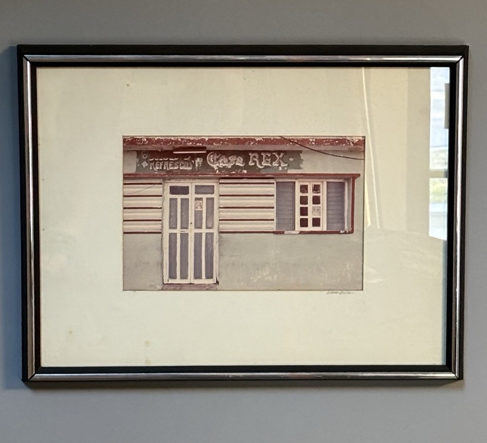 MCM Refrescos Casa Rex Photograph Signed Original Black & Silver Frame & Poem