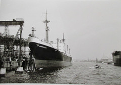HERITAGE priv. Photo of old time! Ship steamer general cargo ship ANNENKERK in port