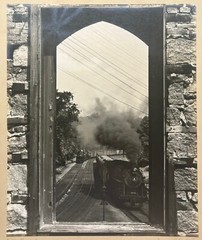 Original JAMES P GALLAGHER ‘The Parting’ TRAINS B&O Railroad Gelatin PHOTOGRAPH