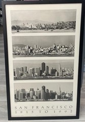 1915 To 1992 Photolithography Of San Francisco Framed