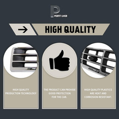 Front Grille Grill Chrome Shell with Black Insert Compatible with Ford 1992-1996
