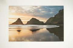 Tom Adams Photography Sunset Beach Heceta Head Haystack Rocks Oregon Art 20×24