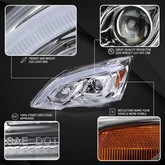 Compatible with 2007-2011 Honda CR-V, Left + Right Pair Headlamps Assembly, JDM