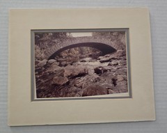 Vintage 1989 Bo Svensson Stone Bridge Creek Landscape Photograph Matted Art