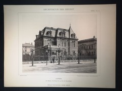 Large Phototype 1889. Leipzig. Sebastian Bach Street 44. Hermann Oskar Reversewar