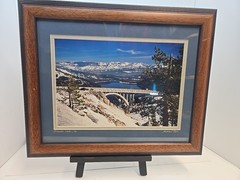 Rainbow Bridge Donner Pass Truckee CA Signed Photo Michael Rose Framed 16.5×13.5