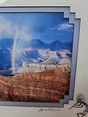 Signed James Thomson Wood Framed Photograph Rainbow Grand Canyon Snapshot 15×12