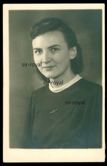 Gliwice 1930s – Pretty Woman in Portrait – Silesia Gliwice – Photo Postcard 9x14cm