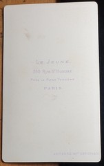 seated young man in suit / circa 1860/70s CDV Le Jeune Paris