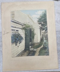 H. Marshall Gardiner Nantucket, MA Hand Colored Photo Print Signed Sweet Flower