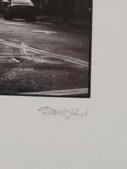 Signed San Francisco Cable Car Photo Danny Li Black & White Matted 10.75×13.75