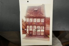 Photo view Stollberg Harz GDR building half-timbered historical sign color street