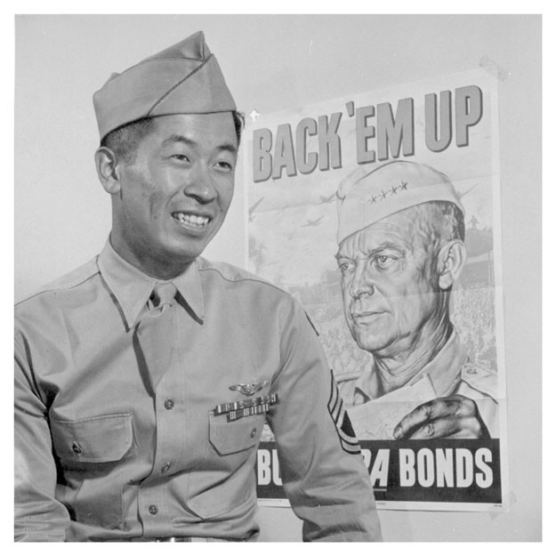World War II Aviator Ben Kuroki Japanese American Silver Halide Photo