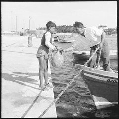Baryte Print Photo Greece Child 1960 Size 30x30cm