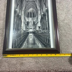 St Patricks Cathedral Photo Print Framed B&W Architecture Decor