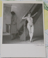 Photo postcard art nude the stairs 2 dieter end woman girl boy photography AM