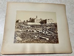 Antique Photograph «TOMB OF DAVID ON MOUNT ZION» mounted on mat board