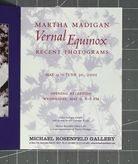 Martha Madigan Vernal Equinox – Photo Show Announcement Card 2001 – Photogram