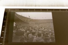 Great old negative – unknown to me sports stadium many many spectators