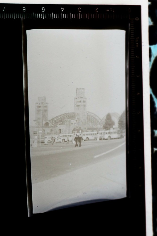 Great old negative – unknown large bridge with towers – 1930s-40s?