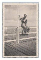 Young Woman on Pier 1940 – Leisure Travel – Vintage Photo