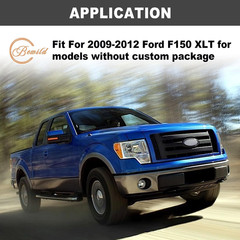Front Bumper Grille Assembly Compatible with 2009-2014 Ford F – 150 F150 Centre