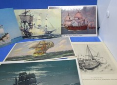 STUNNING 14 POSTCARDS TALL SHIPS GREAT ARTWORK 11 NEW 3 WRITTEN ON 1907 1910